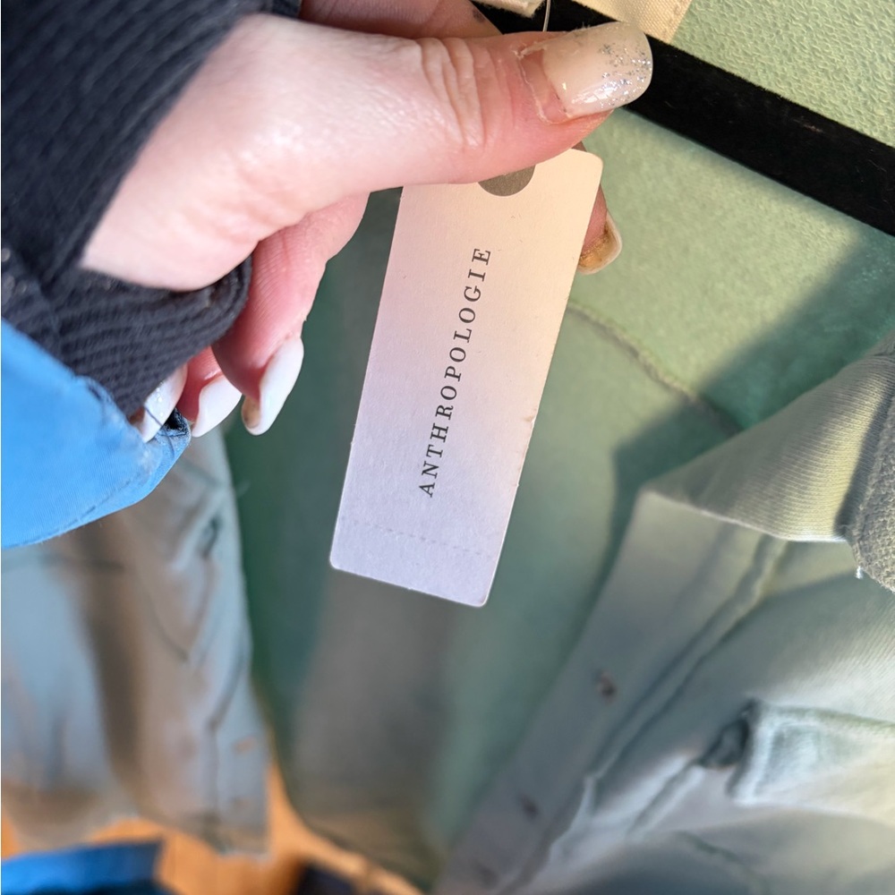NWT - Anthropologie | Avec Les Filles – Oversized Shacket – Seafoam Green – Sz S - Picture 6 of 7